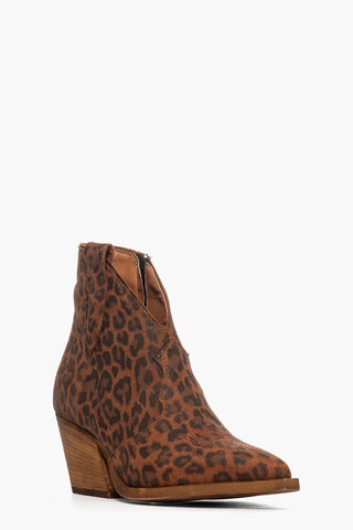 Stivaletti Irene Trend pelle animalier cuoio