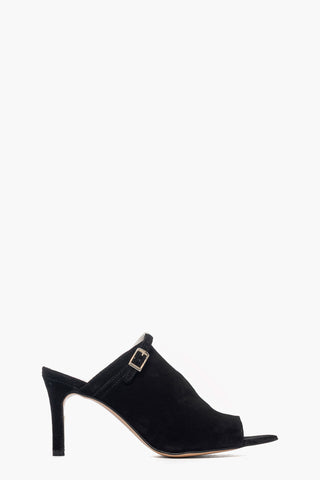 Sabot camoscio nero cintura con strass Mango 13