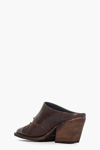 Sabot pelle marrone e bronzo con stella Stephan Star 2