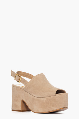 Maracaibo 4 taupe suede wedge sandal