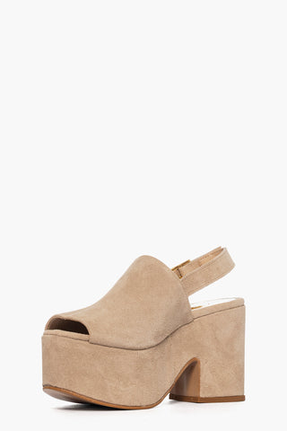 Maracaibo 4 taupe suede wedge sandal