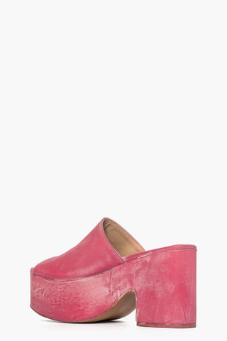 Sandalo zeppa Maracaibo 5 camoscio rosa spazzolato