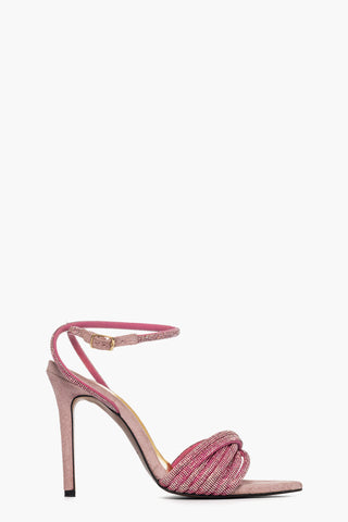 Sandalo camoscio rosa strass fucsia Kiwi 5