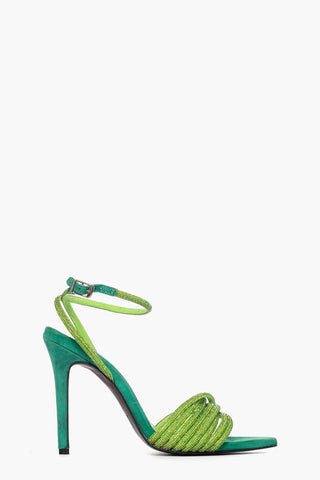 Sandalo camoscio verde strass verde Kiwi 5
