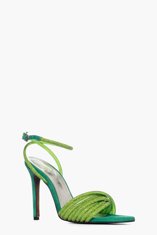 Sandalo camoscio verde strass verde Kiwi 5
