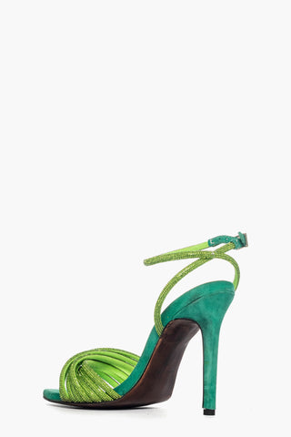 Sandalo camoscio verde strass verde Kiwi 5