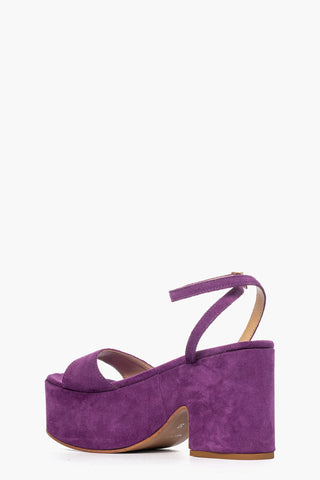 Sandalo con zeppa camoscio viola Maracaibo Francy