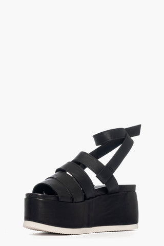 Sandalo con zeppa Holly 1 pelle nero