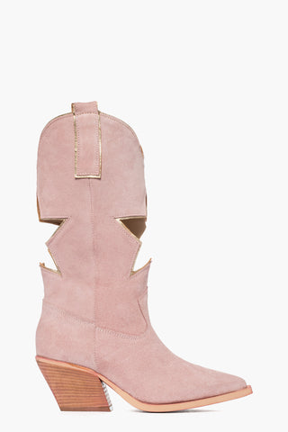 Stivali camoscio rosa Irene Stella