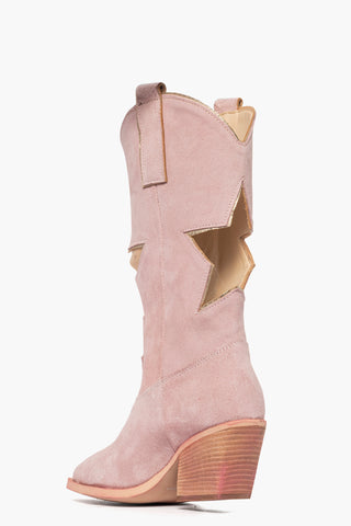 Stivali camoscio rosa Irene Stella