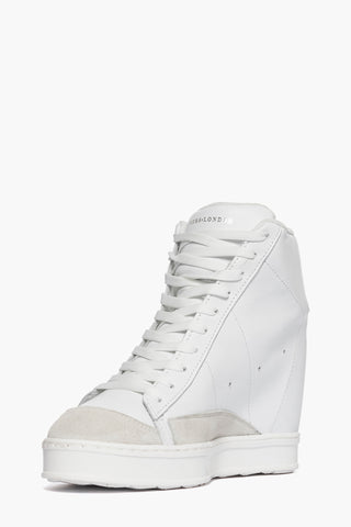 Upp Side 2 white leather and ice suede sneakers
