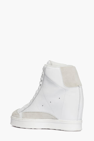 Upp Side 2 white leather and ice suede sneakers