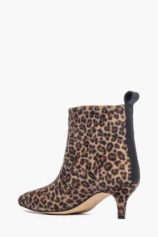 Ankle boots 2504 leopard-print synthetic ponyskin with black leather insert
