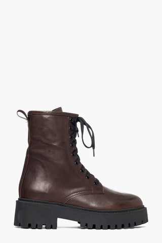 Stivaletti pelle testa di moro con lacci Boomerang 10