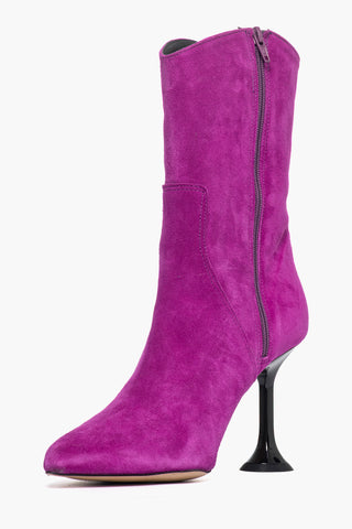 Stivaletti camoscio magenta 007