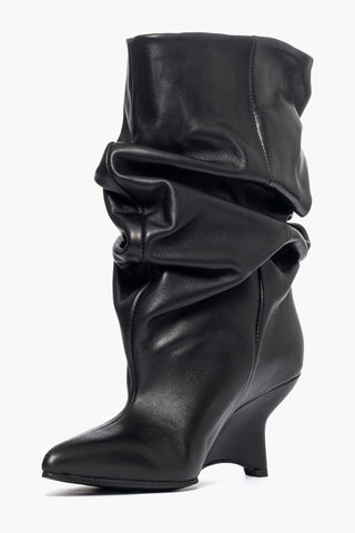 Stivaletto aggrappato pelle nero Filomena 3