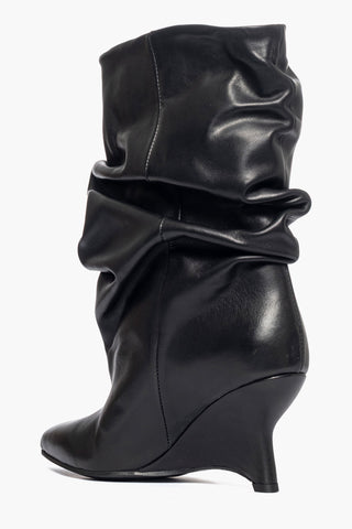 Stivaletto aggrappato pelle nero Filomena 3