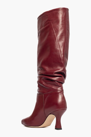 Stivale aggrappato pelle bordeaux Love 20