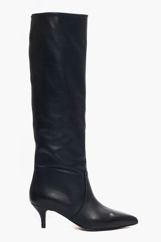 Agua Lia Diva black leather knee high boots