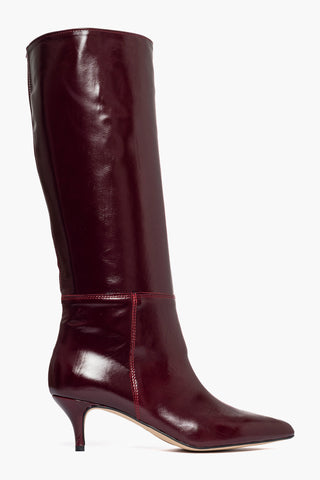 Stivali pelle latex borgogna Angel 2662