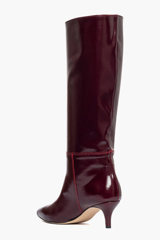 Stivali pelle latex borgogna Angel 2662