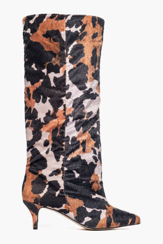 Stivale gambale ampio Angel L cavallino mucca cuoio