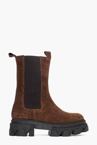 Wake 12 brown suede ankle boots with elastic