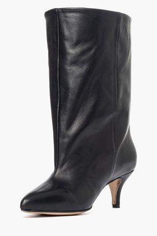 Stivaletti gambale ampio pelle nero Angel 60