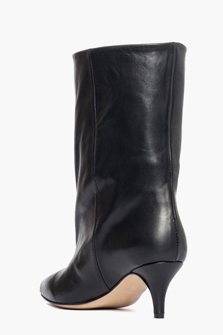 Stivaletti gambale ampio pelle nero Angel 60
