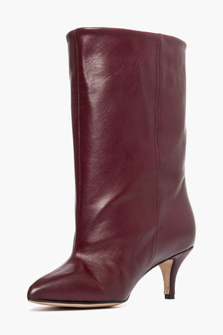Stivaletti gambale ampio pelle bordeaux Angel 60