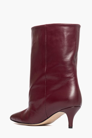 Stivaletti gambale ampio pelle bordeaux Angel 60