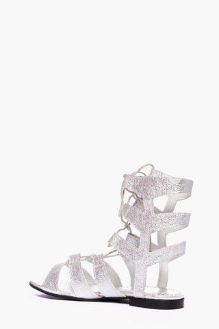 Silver dust Mykonos slave sandals