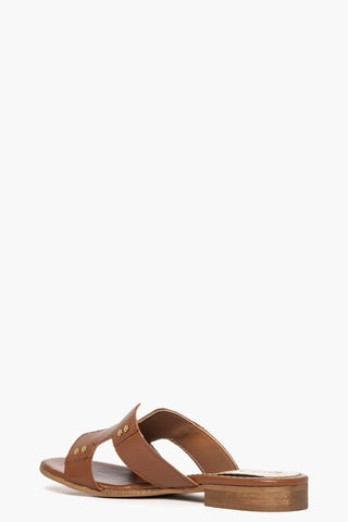 Ciabatta Amalfi borchie pelle cuoio