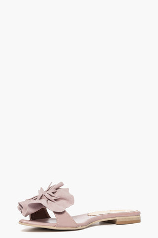 Ciabatta pelle e camoscio rosa Fiore