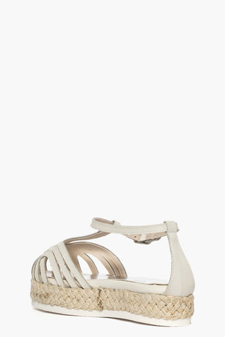 Sandalo pelle beige Sal Rainbow