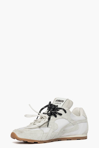 Sneakers Isabel camoscio ghiaccio con doppio laccio JL