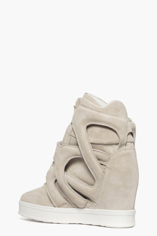 Sneakers Upp String con strappo e rialzo interno beige