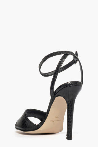 Sandalo in crac nero Kiwi Cross