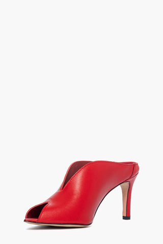 Sabot pelle rosso tacco 8.5 Mango 16
