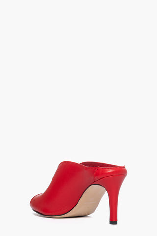 Sabot pelle rosso tacco 8.5 Mango 16