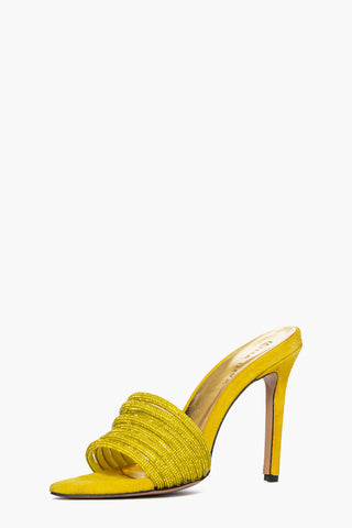 Sabot Kiwi 3 camoscio giallo con strass