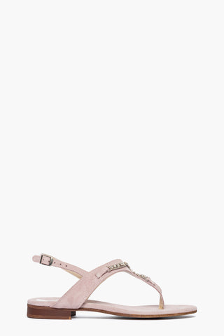 Infradito camoscio rosa con accessorio Moon 3