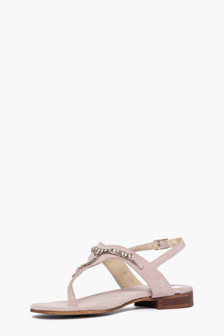 Infradito camoscio rosa con accessorio Moon 3