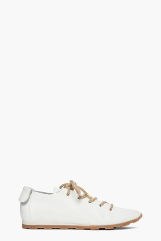 Scarpa pelle bottalato bianco con lacci Sushi 203