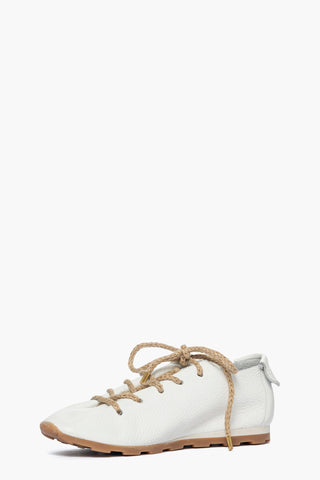 Scarpa pelle bottalato bianco con lacci Sushi 203