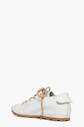 Scarpa pelle bottalato bianco con lacci Sushi 203