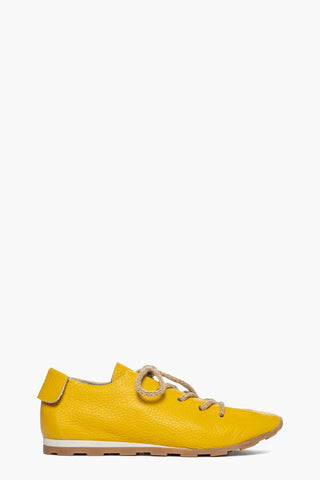 Scarpa pelle bottalata gialla con lacci Sushi 203
