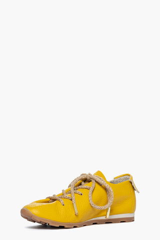Scarpa pelle bottalata gialla con lacci Sushi 203