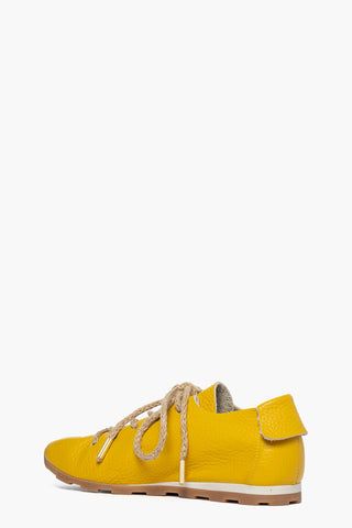 Scarpa pelle bottalata gialla con lacci Sushi 203