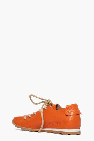 Scarpa pelle bottalata arancio con lacci Sushi 203